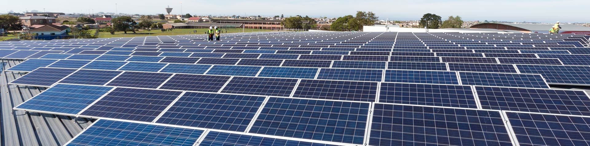 200 kWp Solar panel (PV) array on the roof of Thembalethu Mall, George installation