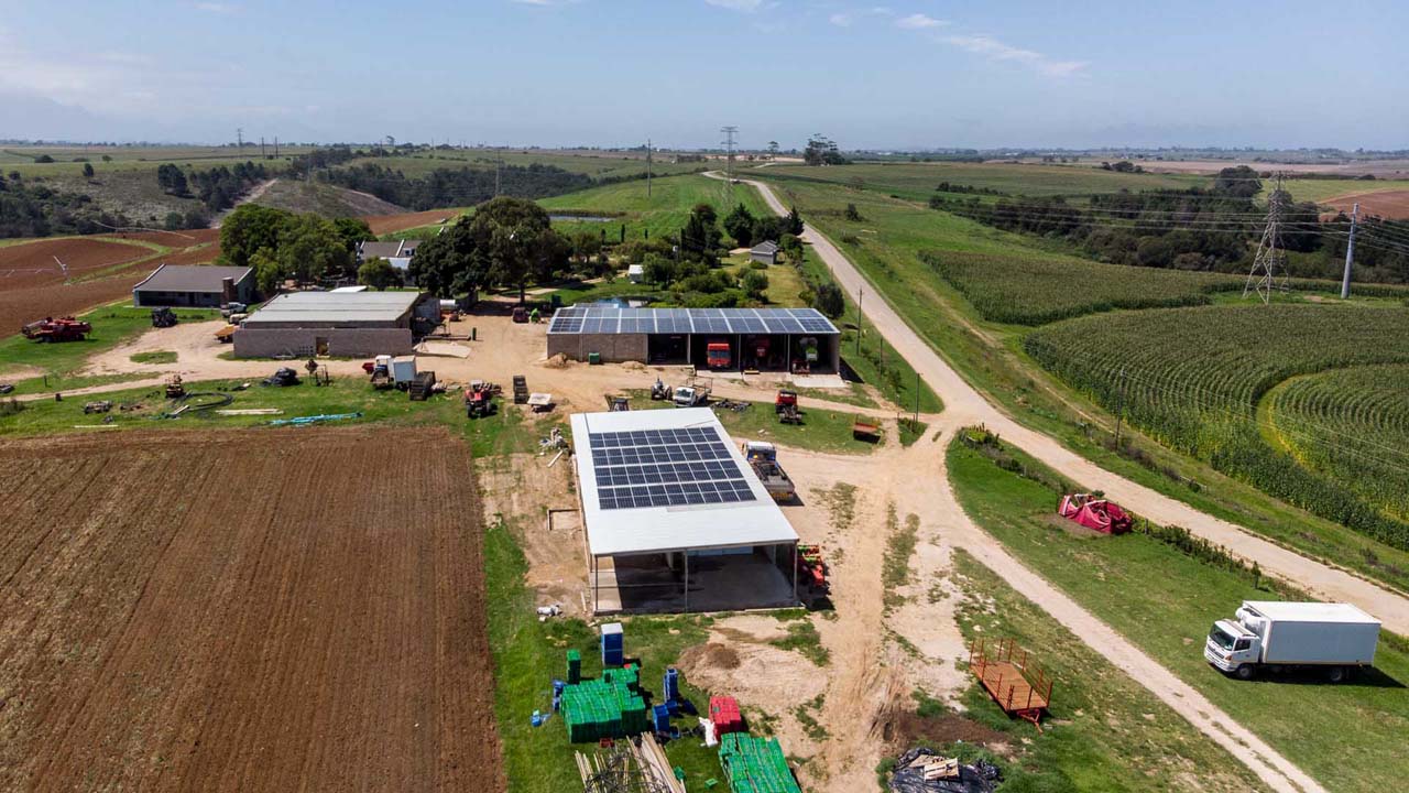 Commercial grid-tied solar power installation in George Thembalethu