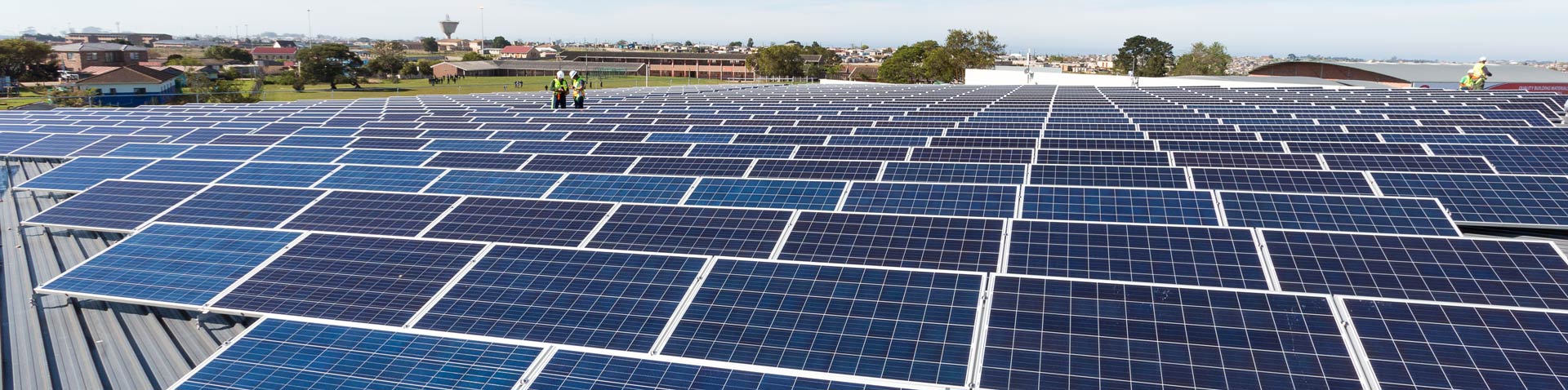 200 kWp Solar panel (PV) array on the roof of Thembalethu Mall, George installation